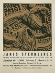Prints, Paintings and Photographs of Sculpture in Sand Exhibition Poster by Janis K. Sternbergs