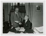 Photograph of Arthur Tweet and Wesley College President Phillips Moulton