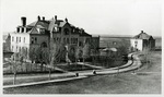 Davis Hall and Macnie Hall, circa 1900