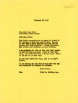 Letter from Representative Burdick to Mary Long Chase Regarding Mary Many Wounds, February 25, 1949