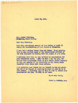 Letter from Representative Burdick to Audrey Twilling Regarding Relocation Costs, April 29, 1949