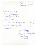 Letter from Sitting Crow to Congressman Burdick Regarding Fort Berthold Claims, February 25, 1954 by Sitting Crow