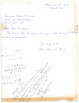 Letter from Marie D.  Wells to Representative Burdick Regarding Fort Berthold Claims, March 1, 1954