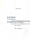 Letter from Representative Burdick to Mrs. John Sitting Crow Regarding Fort Berthold Claims, March 12, 1954