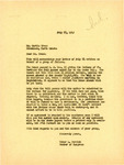 Letter from Representative Burdick to Martin Cross Regarding House Joint Resolution 33, July 27, 1949