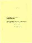 Letter from Representative Burdick to Oscar Burr Regarding Per Capita Payments, July 30, 1951