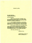 Letter from Office of Representative Usher Burdick to Floyd Montclair Regarding Per Capita Payments, November 12, 1951