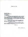 Letter from Representative Burdick to Martin Cross Regarding Floyd Montclair's Visit to Washington, D.C., February 9, 1950