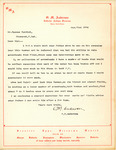 Letter from O.M. Anderson to Eugene Burdick Regarding Arrowheads, August 31, 1934