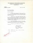 Letter from Laurence Vail Coleman to Eugene Burdick Regarding American Association of Museums Membership, March 22, 1935 by Laurence Vail Coleman