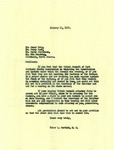 Letter from Representative Burdick to Oscar Berg et al. Regarding Three Affiliated Tribes Tribal Business Council, January 14, 1952