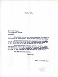Letter from Representative Burdick to Robert Vogel Regarding Martin Cross and Per Capita Payments, May 5, 1950