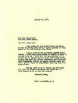 Letter from Representative Burdick to Drags Wolf Regarding Per Capita Payments, January 22, 1952