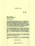 Letter from Representative Burdick to Mrs. S. L. Krag Regarding Garrison Dam, February 13, 1952