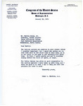 Letter from Representative Burdick to Martin Cross Responding to Cross's January 23 Letter Bringing Items to Burdick's Attention, January 30, 1951