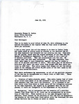 Letter from Representative Burdick to Thomas Curtis Responding to Curtis's Request for Burdick's Views on the Inundation of the Fort Berthold Reservation due to Construction of the Garrison Dam, June 25, 1951