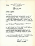 Letter from B. O. Angell to Eugene Burdick Regarding Catfish's Estate, January 20, 1936 by B. O. Angell