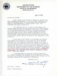 Letter from Dale E. Doty Regarding Response from Members of the Three Affiliated Tribes to Burdick's Letter Attempting to Resolve Current Tribal Conflict, January 24, 1952