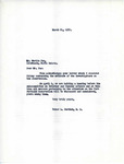 Letter from Representative Burdick to Martin Fox Informing of a Hearing on April 4 Regarding the Conflict Within the Three Affiliated Tribes, March 24, 1952