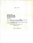 Letter from Representative Burdick to Martin Cross Thanking Cross for Report Regarding US Senate Resolution 2812 and US House Resolution 7282, April 1, 1954