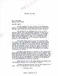 Letter from Representative Burdick to Frank Heart Regarding a Vote by the Three Affiliated Tribes of the Fort Berthold Reservation to Redistrict the Reservation, February 28, 1956