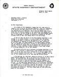 Letter from S. W. Thompson to Representative Burdick Regarding Lost Bridge Road, March 14, 1952