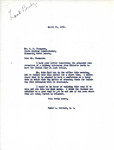 Letter from Representative Burdick to S. W. Thompson Regarding Lost Bridge Road, March 21, 1952