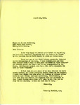 Letter from Representative Burdick to Blair and Jo Ann Smallwood Regarding Reservoir Name, August 17, 1951