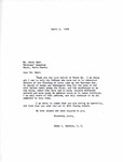 Letter from Representative Burdick to Oscar Burr Regarding Aide Given to the Three Affiliated Tribes Following their Relocation due to Construction of the Garrison Dam, April 2, 1956
