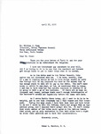 Letter from Representative Burdick to William Dean Regarding Per Capita Payments, April 17, 1956