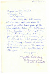 Letter from Myrtle Old Dog to Representative Burdick in Support of US Senate Bill 2151 and Per Capita Payments, April 23, 1956