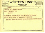 Telegram from Patrick Gourneau to Representative Burdick Asking that Burdick Support Martin Cross, April 24, 1956 by Patrick Gourneau