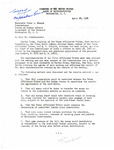 Letter from Representatives of the Three Affiliated Tribes to Glenn Emmons Summarizing Meeting on Legislation and Enclosing a Resolution of the Three Affiliated Tribes Tribal Business Council, April 26, 1956
