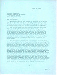 Letter from Wilbur Brucker to Clair Engle Responding to Engle's Request for a Report from the Department of the Army with Respect to US House Resolution 9324, April 27, 1956 by Wilbur Brucker