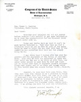 Letter from Representative William Lemke to Representative Usher Burdick Regarding Garrison Dam Pool Level, September 19, 1945