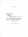 Letter from Representative Burdick to Medicine Crow Regarding US Senate Bill 2151, May 25, 1956