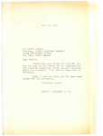 Letter from Representative Burdick to Martin Cross Acknowledging Receipt of June 22 Letter, June 26, 1956