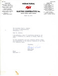 Resolution by Nodak Rural Electric Cooperative sent by Ralph Diehl to Representative Burdick Regarding Garrison Dam Pool Level, March 23, 1955