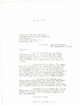 Letter from Representative Burdick to Special Assistant for Legislative Liaison Regarding Need for Barges to Ferry Three Affiliated Tribe Members Across the Lake Created by the Garrison Dam, May 10, 1957