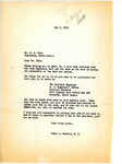 Letter from Representative Burdick to W. A. Pike Regarding Relocation of Sanish and Van Hook Cemeteries, May 2, 1951