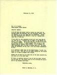 Letter from Representive Burdick to J. M. Carter Regarding Garrison Dam Pool Level, February 13, 1949