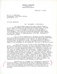 Letter from George Register to Representative Burdick Regarding Elizabeth McCleskey, February 7, 1953