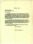 Letter from Representative Burdick to Arlo Beggs Regarding Garrison Dam Pool Level, February 3, 1953