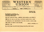 Telegram from Representative Burdick to William Davidson Regarding Garrison Dam Land Acquisition, March 16, 1954