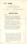 Drafts of Resolution by Representative Burdick Regarding Pool Level of Garrison Dam Reservoir, Undated by Usher Burdick