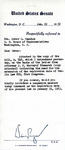 Letter from US Senator William Langer to Representative Burdick Regarding Bill to Extend Expiration Date of Act Authorizing the Negotiation and Ratification of Certain Contracts with Certain Indians of the Sioux Tribe in Order to Extend the Time for Negotiation and Approval of Such Contracts, January 22, 1952