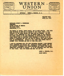 Telegram from Representative Burdick to Dwight D. Eisenhower Regarding Relocation of Sanish, North Dakota, April 23, 1953