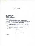 Letter from Representative Burdick to Nelson Mason Regarding Land Patents, August 26, 1952