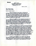Letter from D. S. Myer to Senator Langer Regarding Demands by James Black Dog et al. for an Audit of All Tribal Moneys Collected and Expended since 1910, March 5, 1952
