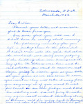 Letter from Lillie Wolf to James Black Dog Regarding Garrison Dam, March 26, 1953